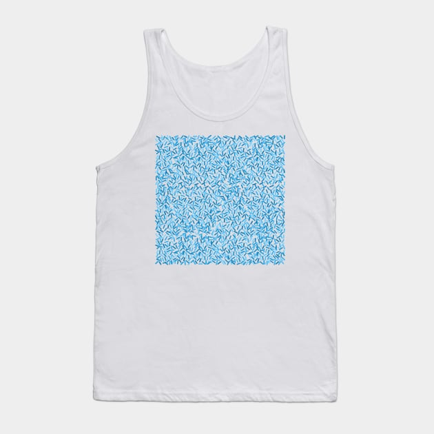 Beautiful Blue Sprinkles Pattern Tank Top by Art by Deborah Camp